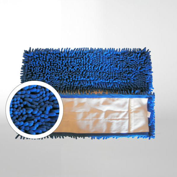 Chenille-Mopp 40 cm, Farbe: blau, Material: Mikrofaser